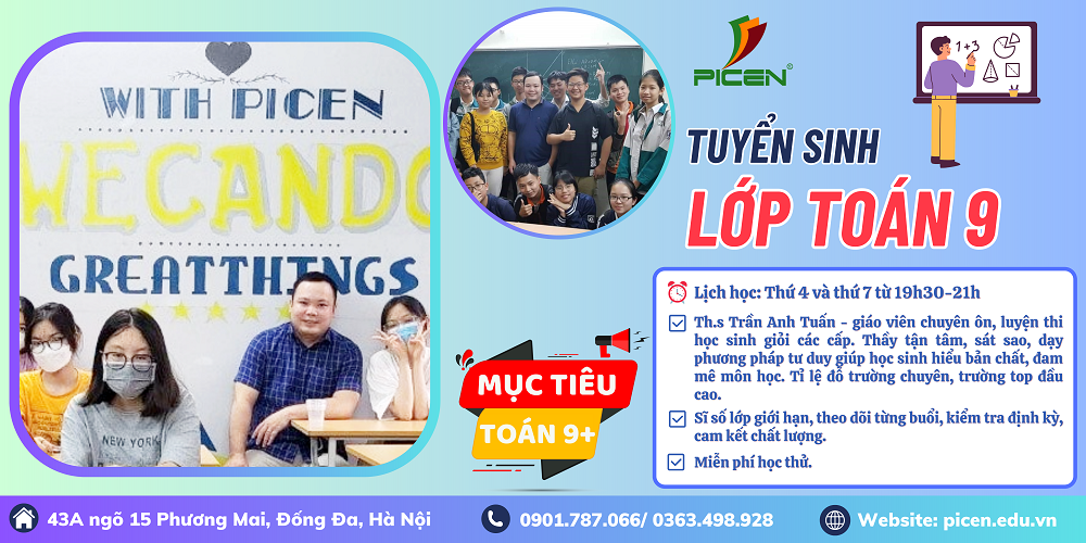 TUYỂN SINH LỚP TOÁN 9 NĂM 2025